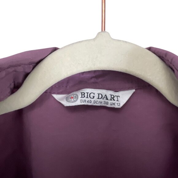 Big Dart Womens Button-Up Long Sleeve Shirt Purple Sz 12 Office Career Corp Core - Picture 2 of 11